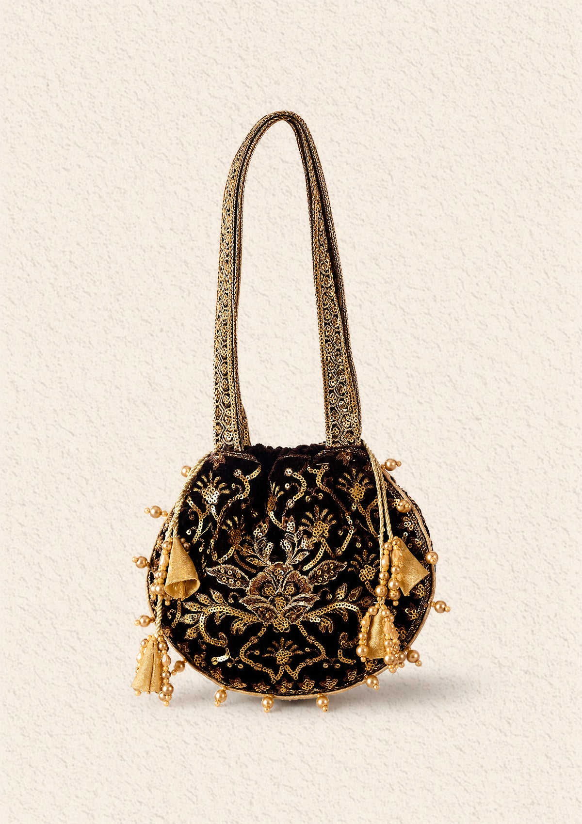 Potli - Brown Velvet VLA25
