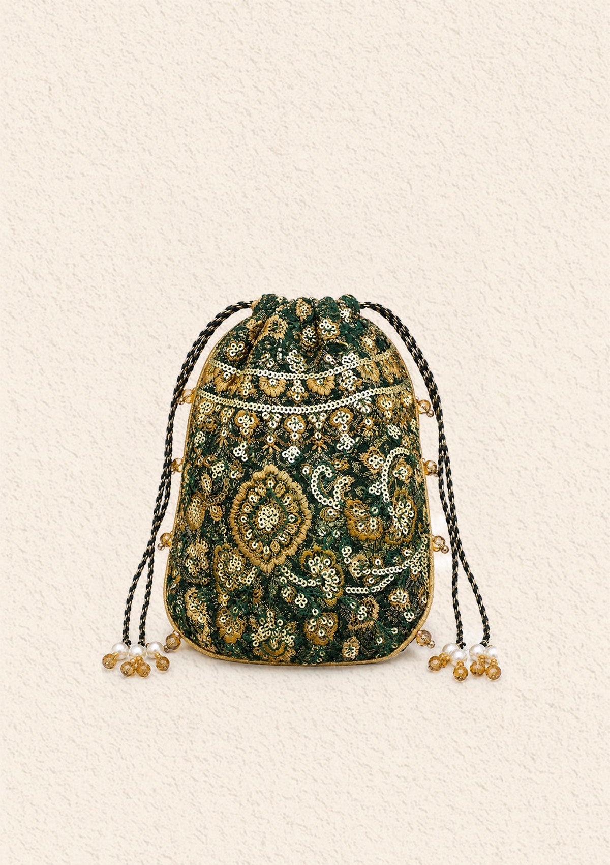 Potli - Bottle Green Jamawaar WDB24