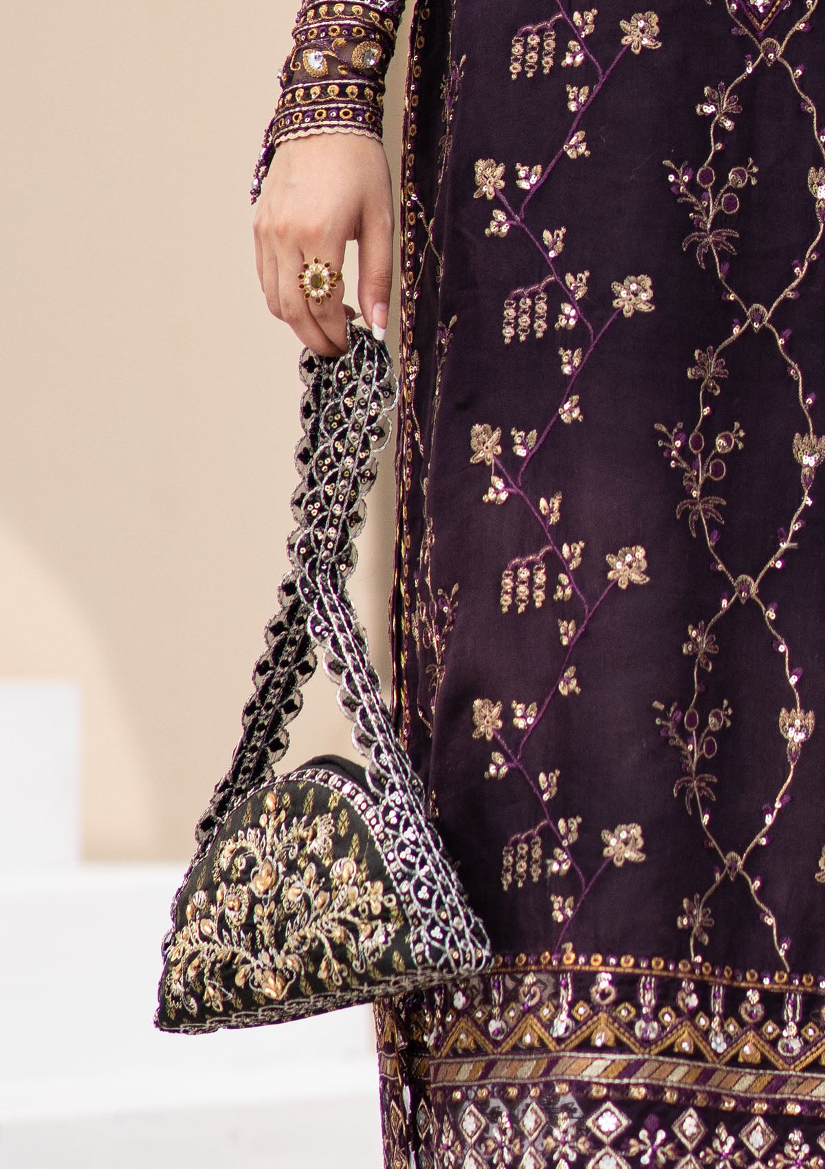 WEDDING FESTIVE ’23 VOL. 2 - BLACK JAMAWAAR BAG