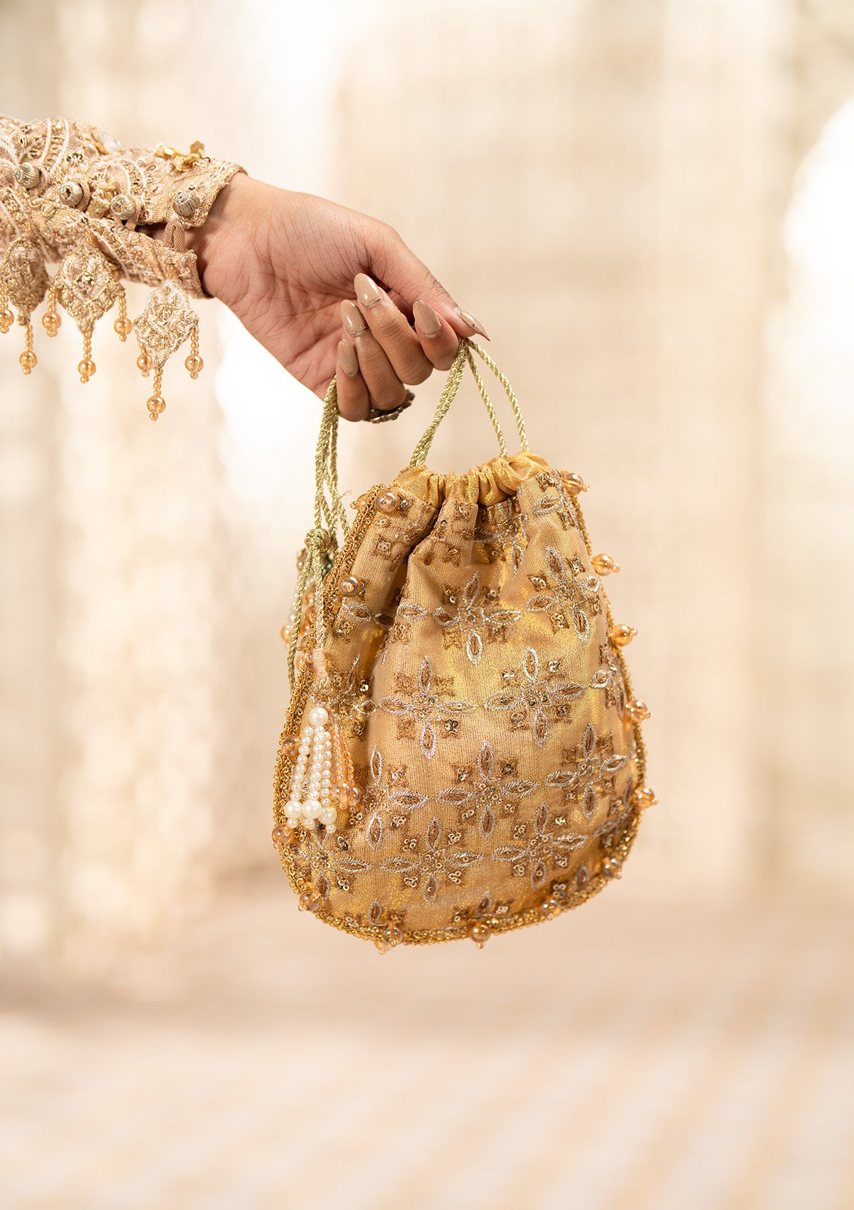 WEDDING FESTIVE ’24 VOL. 1 - GOLD TISSUE POTLI
