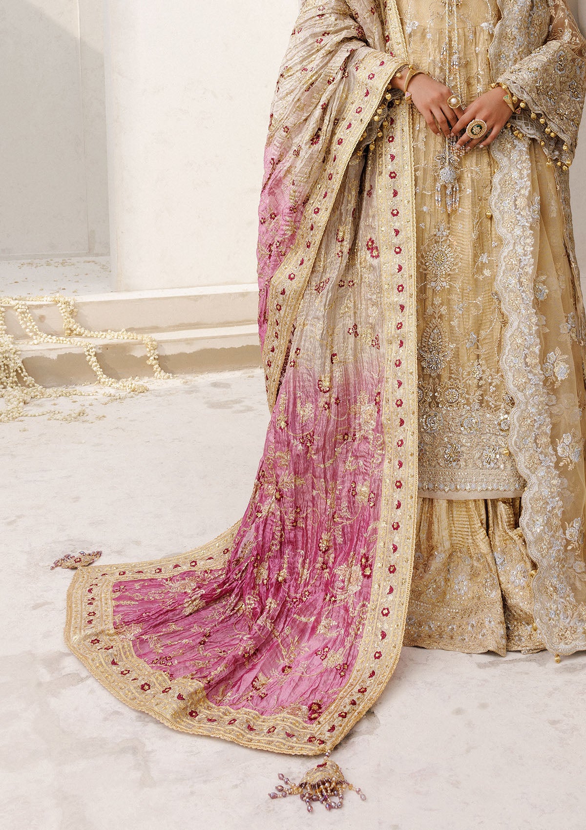 WEDDING FESTIVE '25 - VOL. 2 - LIGHT GOLD TISSUE SHAWL