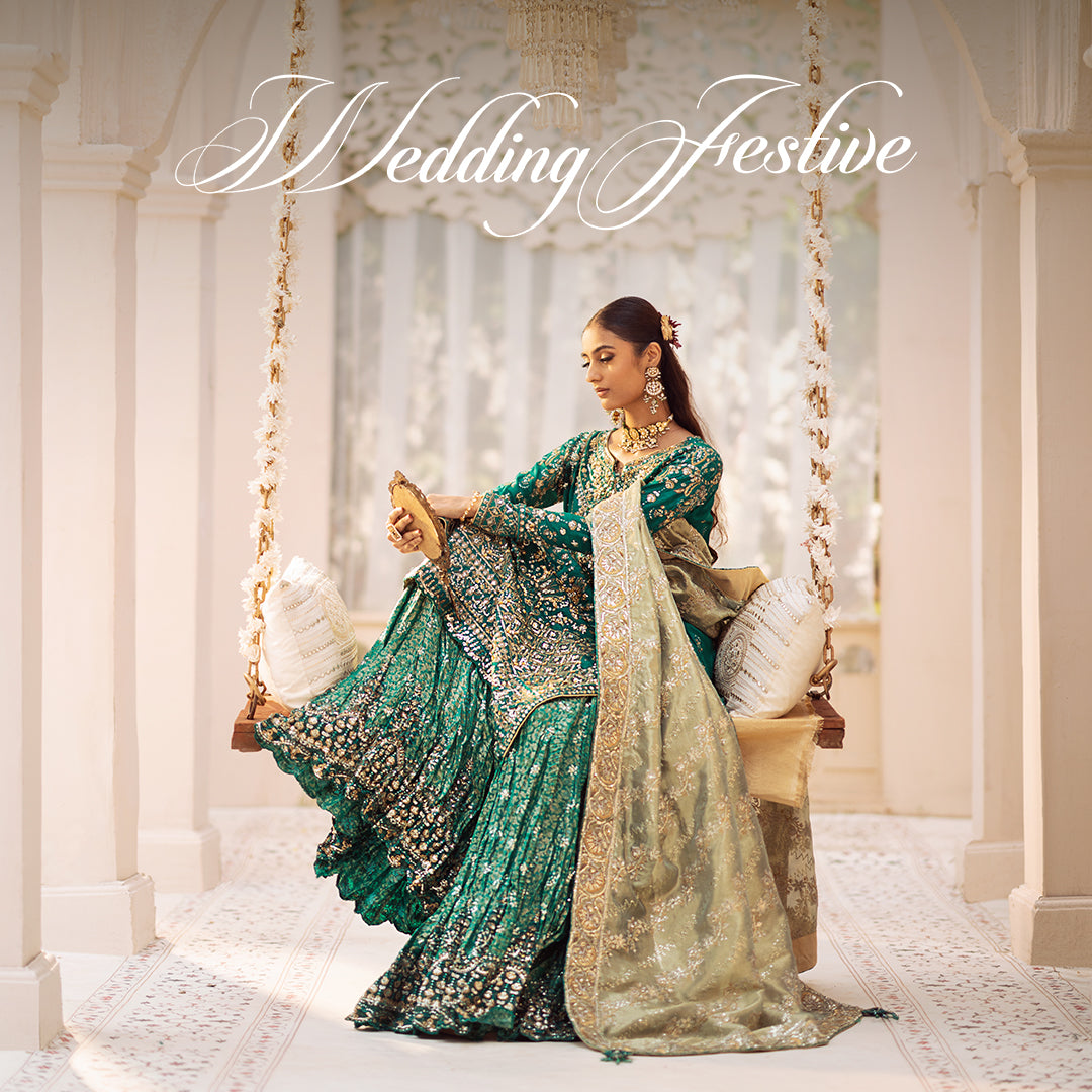 Crimson Aik Jhalak Wedding Collection Hand Work 3piece Unstitched