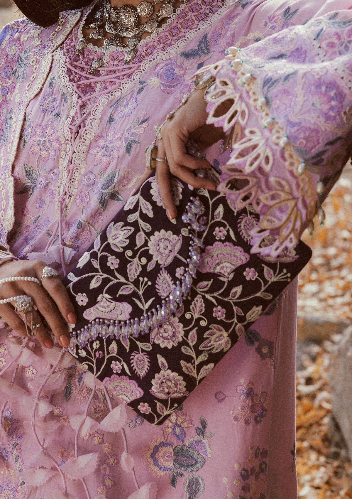 LAWN '26 - VOL. 1 - PURPLE SILK ENVELOP CLUTCH