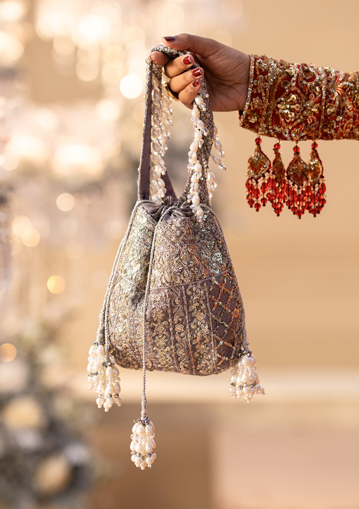 WEDDING FESTIVE '25 - VOL .1 - LILAC JAMAWAR POTLI