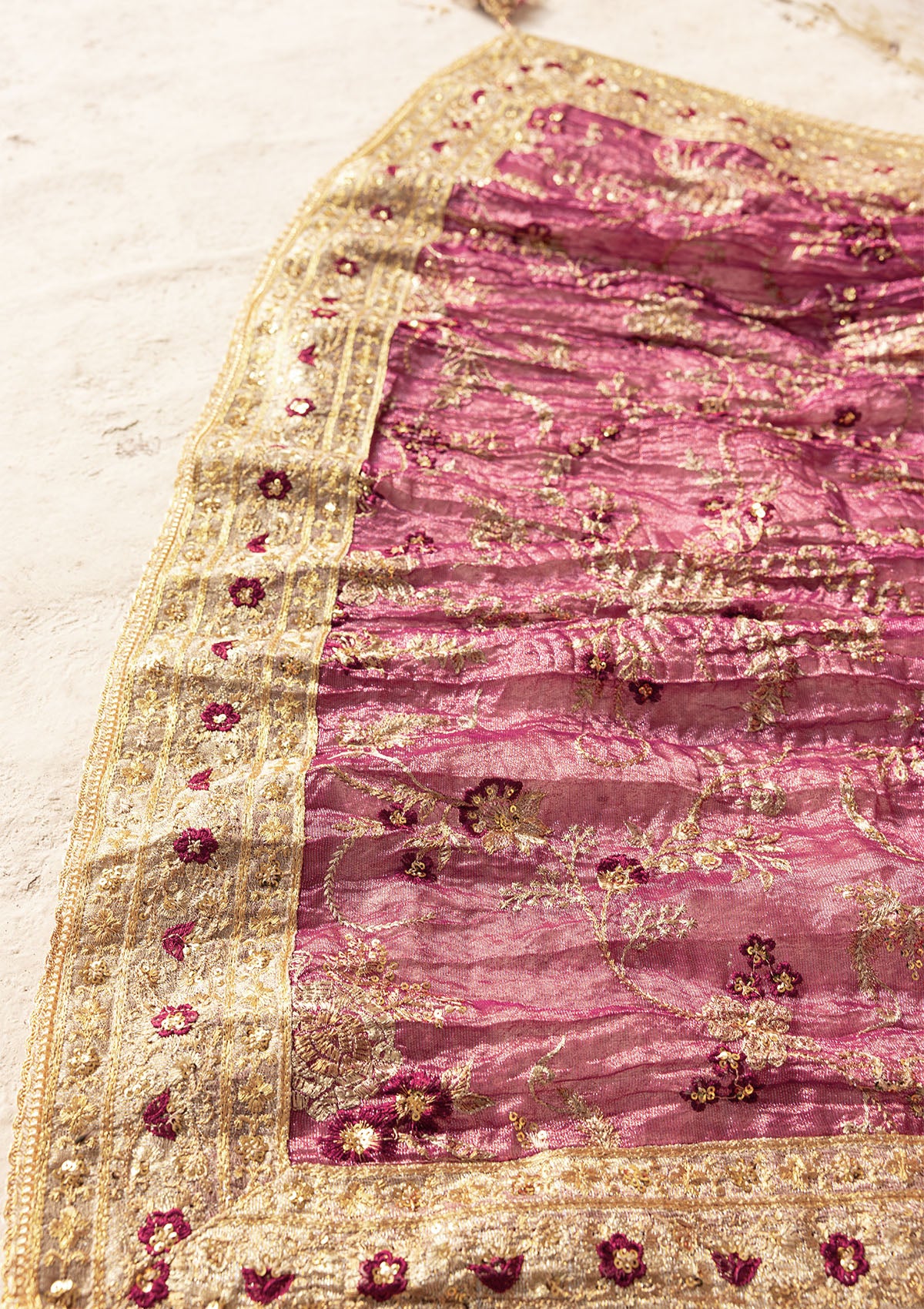 WEDDING FESTIVE '25 - VOL. 2 - LIGHT GOLD TISSUE SHAWL