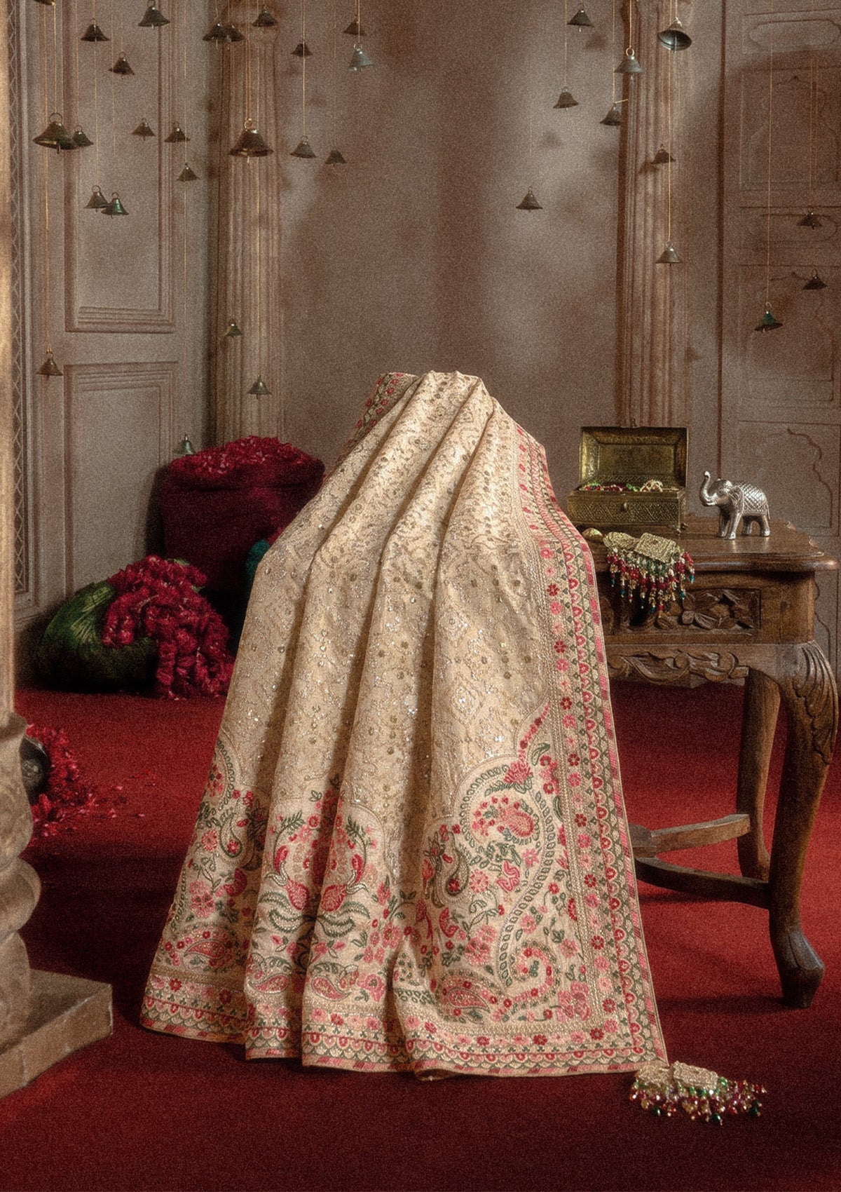 Shawl - Golden Kataan Silk WDB26